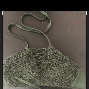Ika-kul swimwear Crochet Halter Bikini Top knit knitted swim tie bathing suit